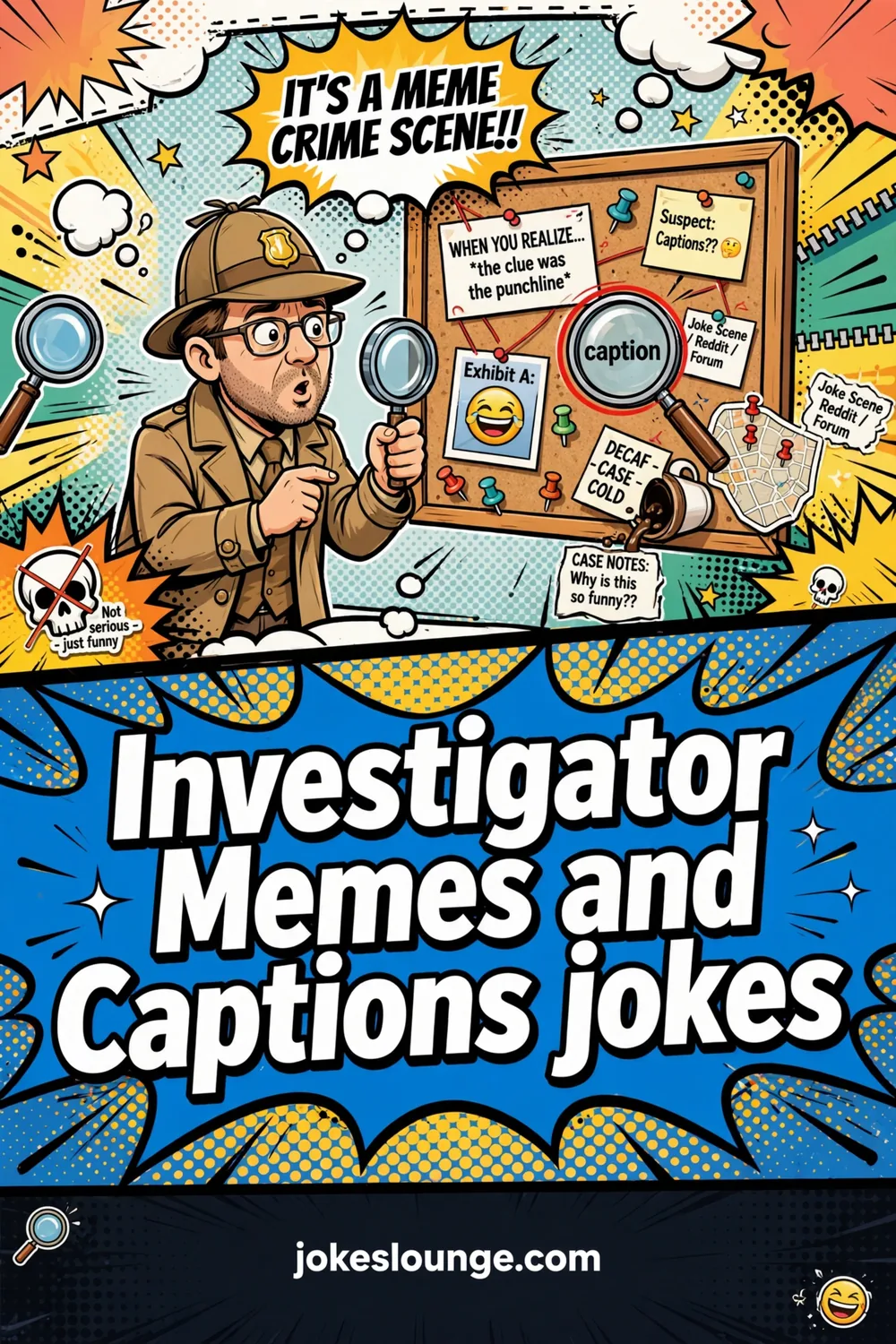 Investigator Instagram Post jokes - funny illustration