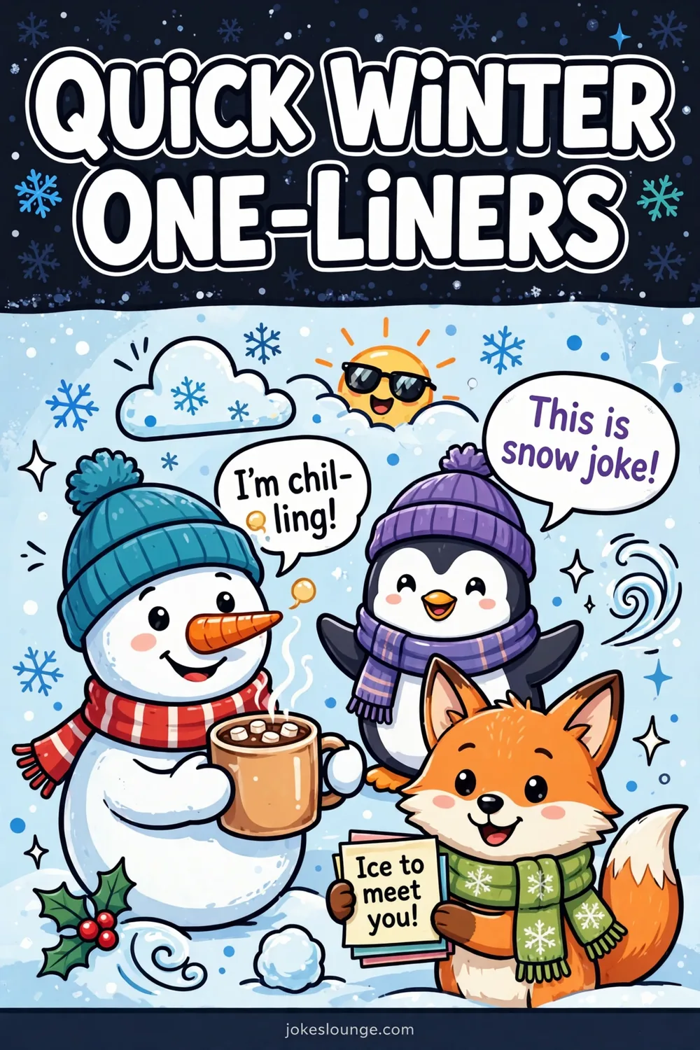 Quick Winter One-Liners - funny illustration