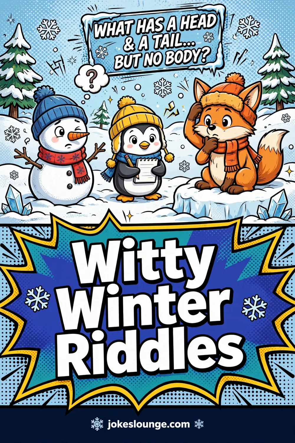Witty Winter Riddles - funny illustration