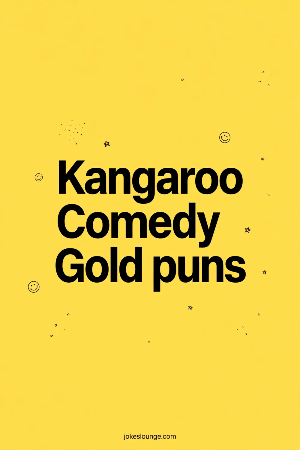 Kangaroo Comedy Gold puns - funny illustration