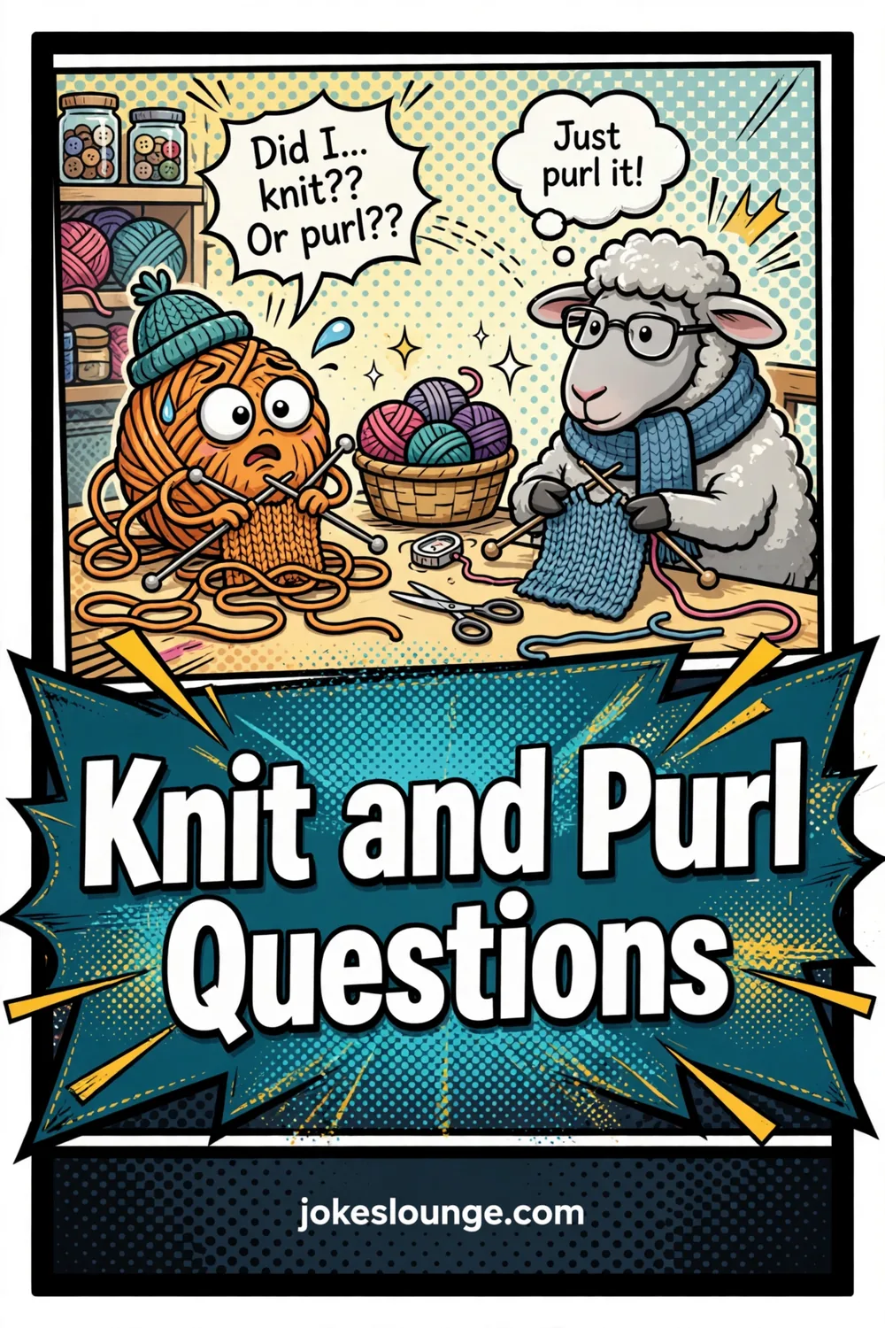 Knit and Purl Questions - funny illustration