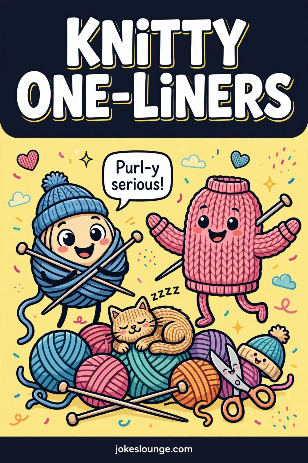 Knitty One-Liners - funny illustration