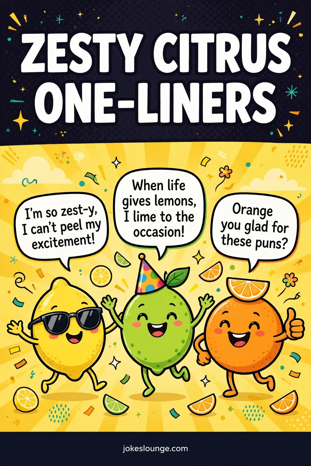 Zesty Citrus One-Liners - funny illustration