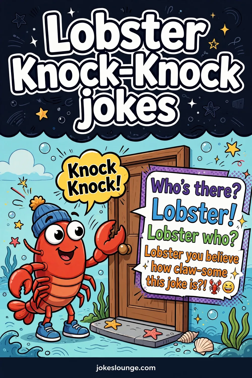 Lobster Knock-Knock jokes - funny illustration