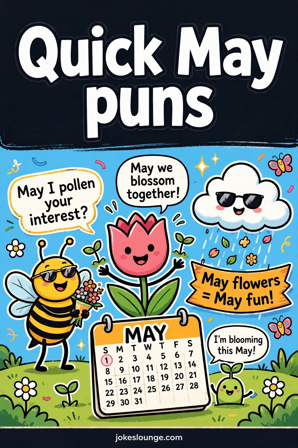 Brighten Your Day with May Puns and Jokes Galore! - funny illustration