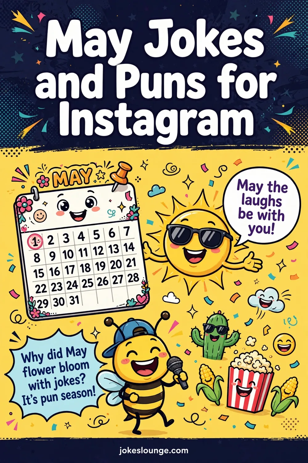 Witty One-Liners for May - funny illustration