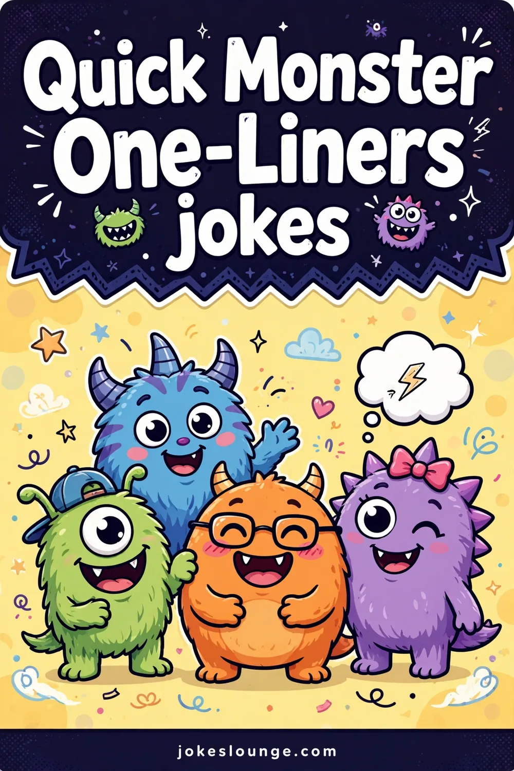 Quick Monster One-Liners jokes - funny illustration