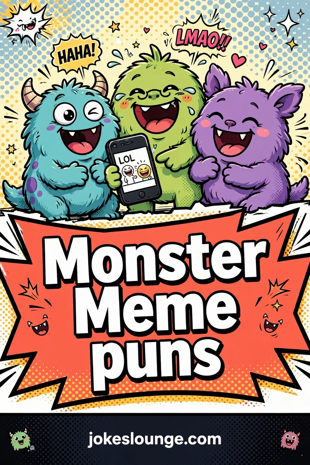 Monster Meme puns - funny illustration