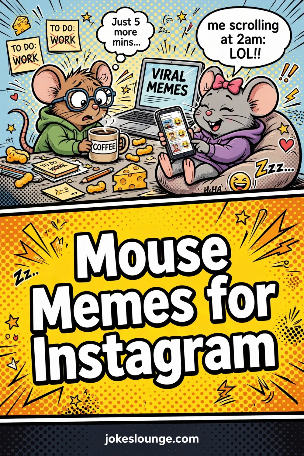 Mouse Memes for Instagram - funny illustration