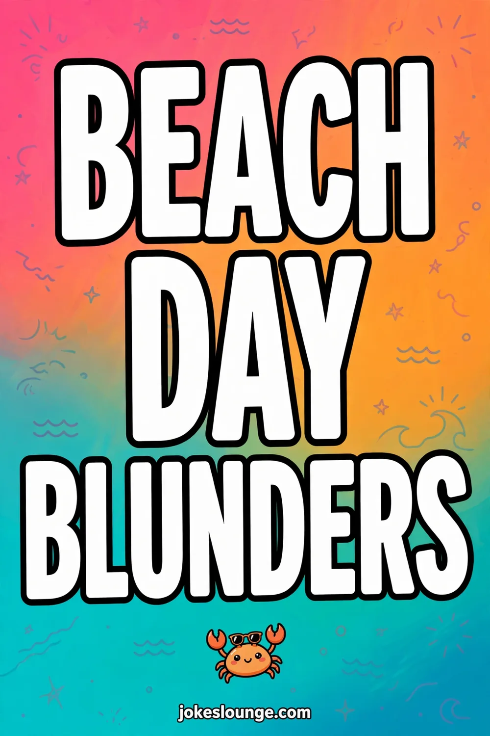 Beach Day Blunders - funny illustration
