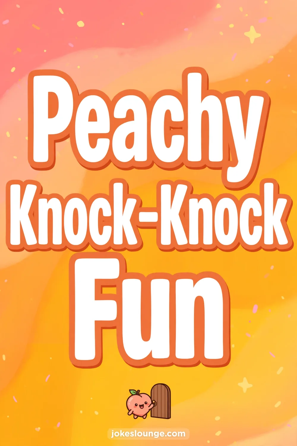 Peachy Knock-Knock Fun - funny illustration