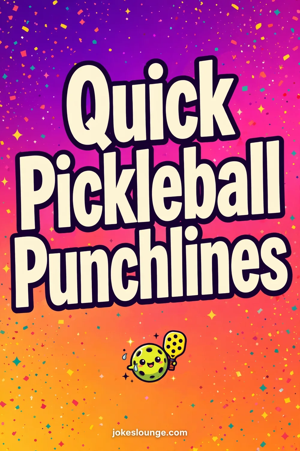 Quick Pickleball Punchlines - funny illustration