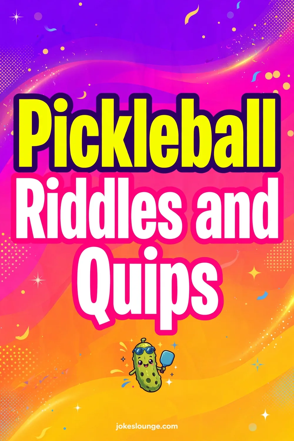Pickleball Riddles and Quips - funny illustration