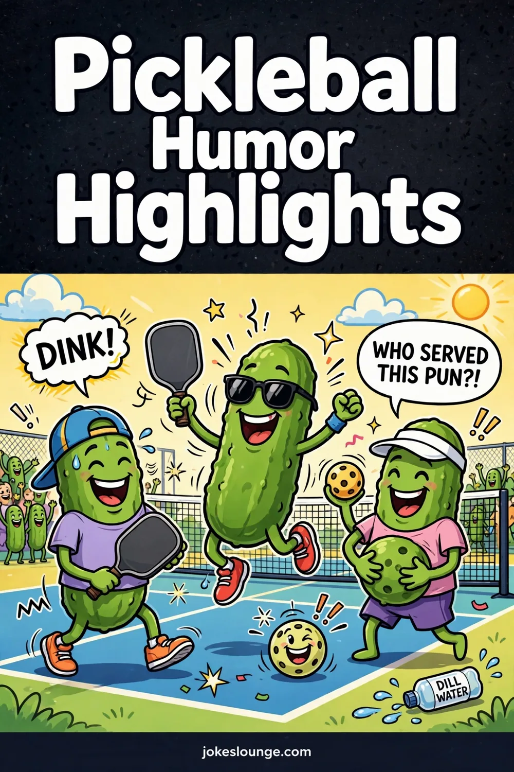 Pickleball Humor Highlights - funny illustration