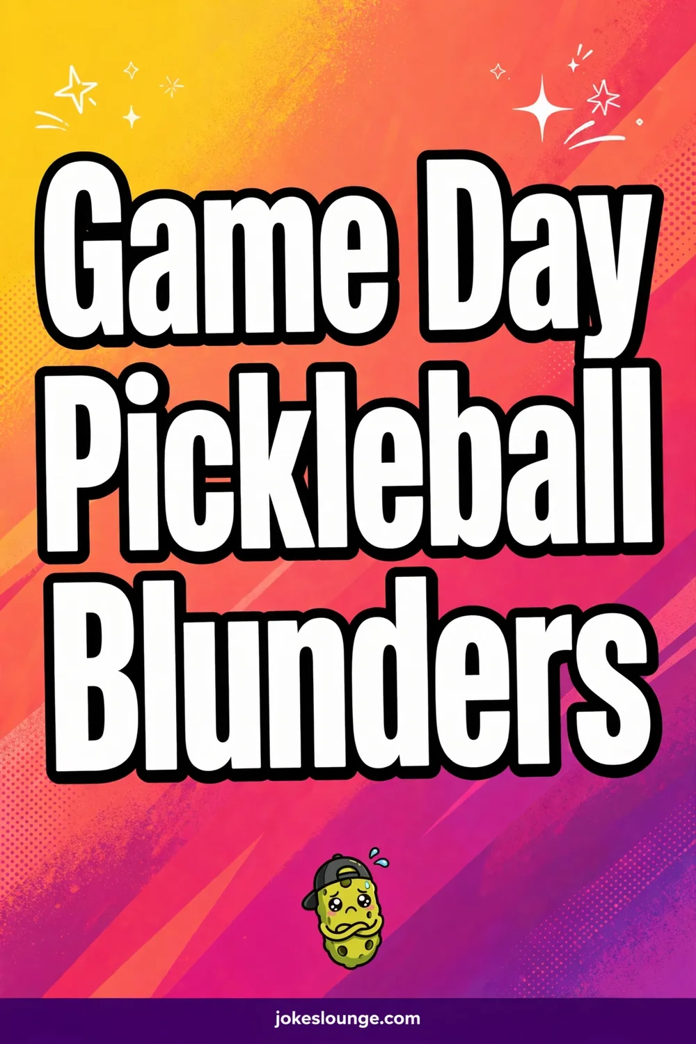 Game Day Pickleball Blunders - funny illustration