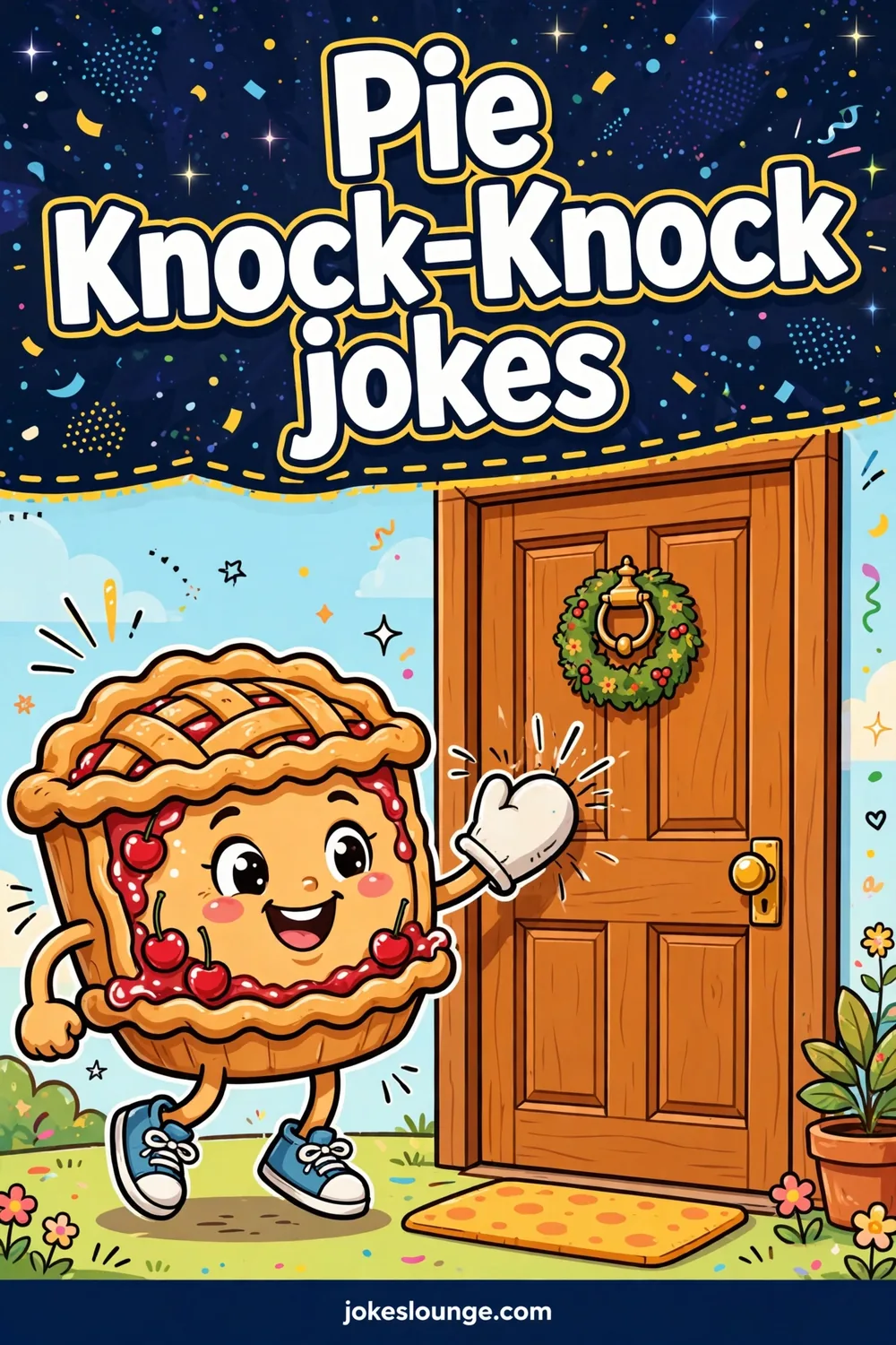 Pie-Themed Knock-Knock Humor - funny illustration