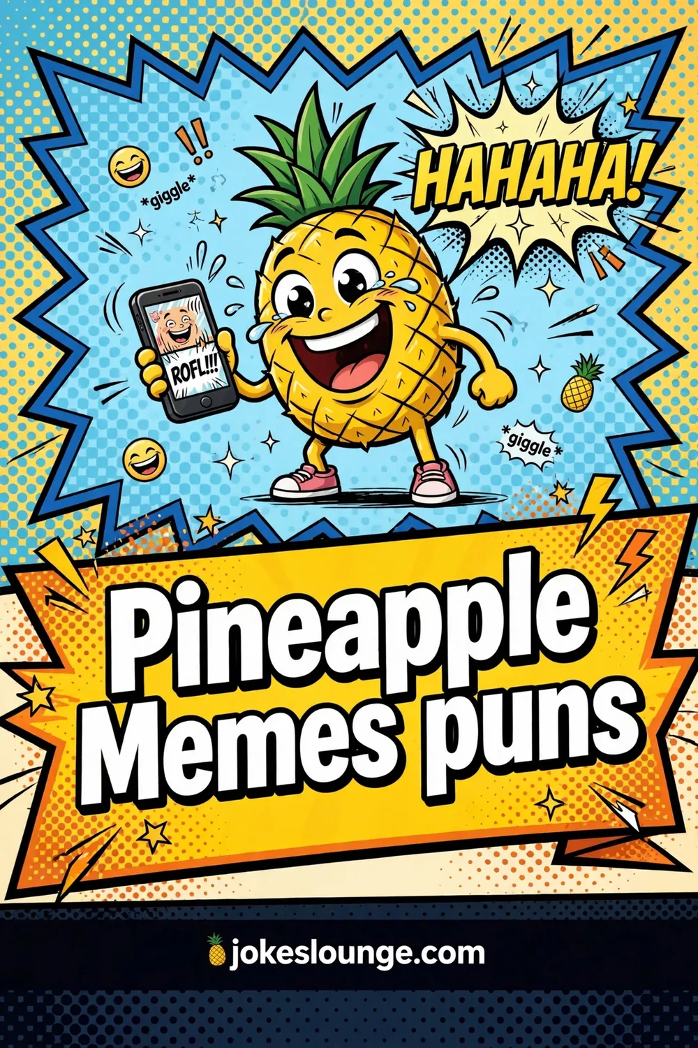 Pineapple Punny One-Liners - funny illustration
