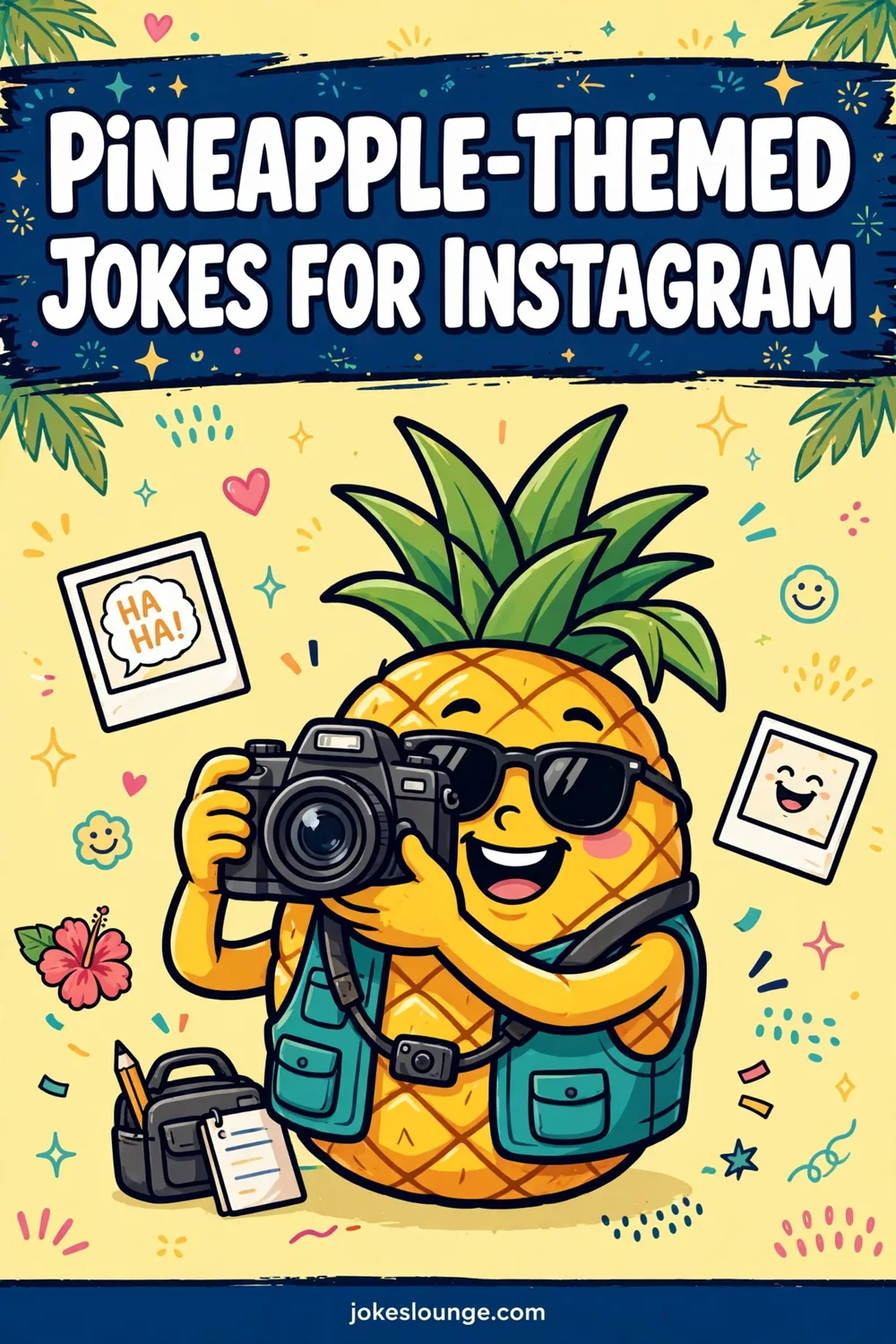 Tropical Vibes With Pineapple - funny illustration