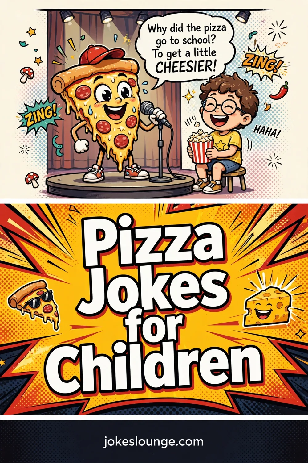 Pizza Jokes for Children - funny illustration