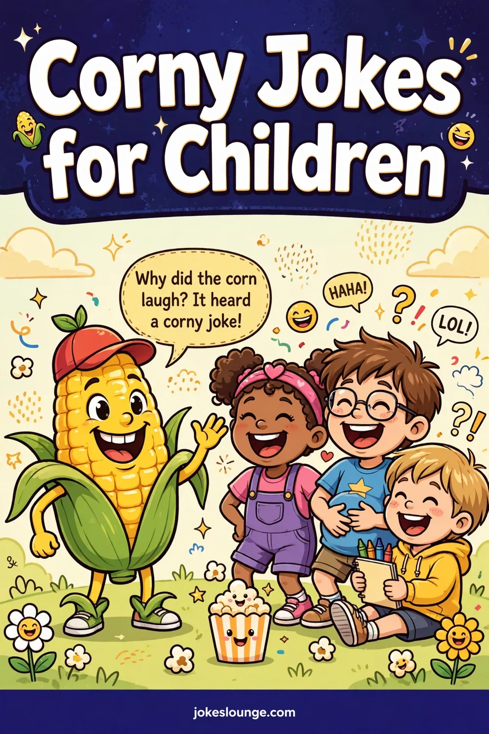 Popcorn-themed Knock-Knock Humor - funny illustration