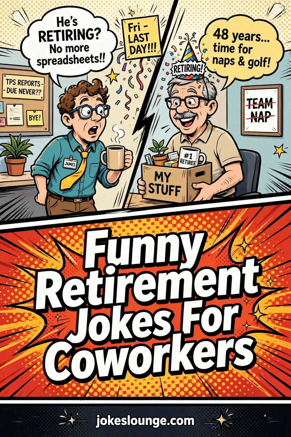 Funny Retirement Jokes For Coworkers - funny illustration