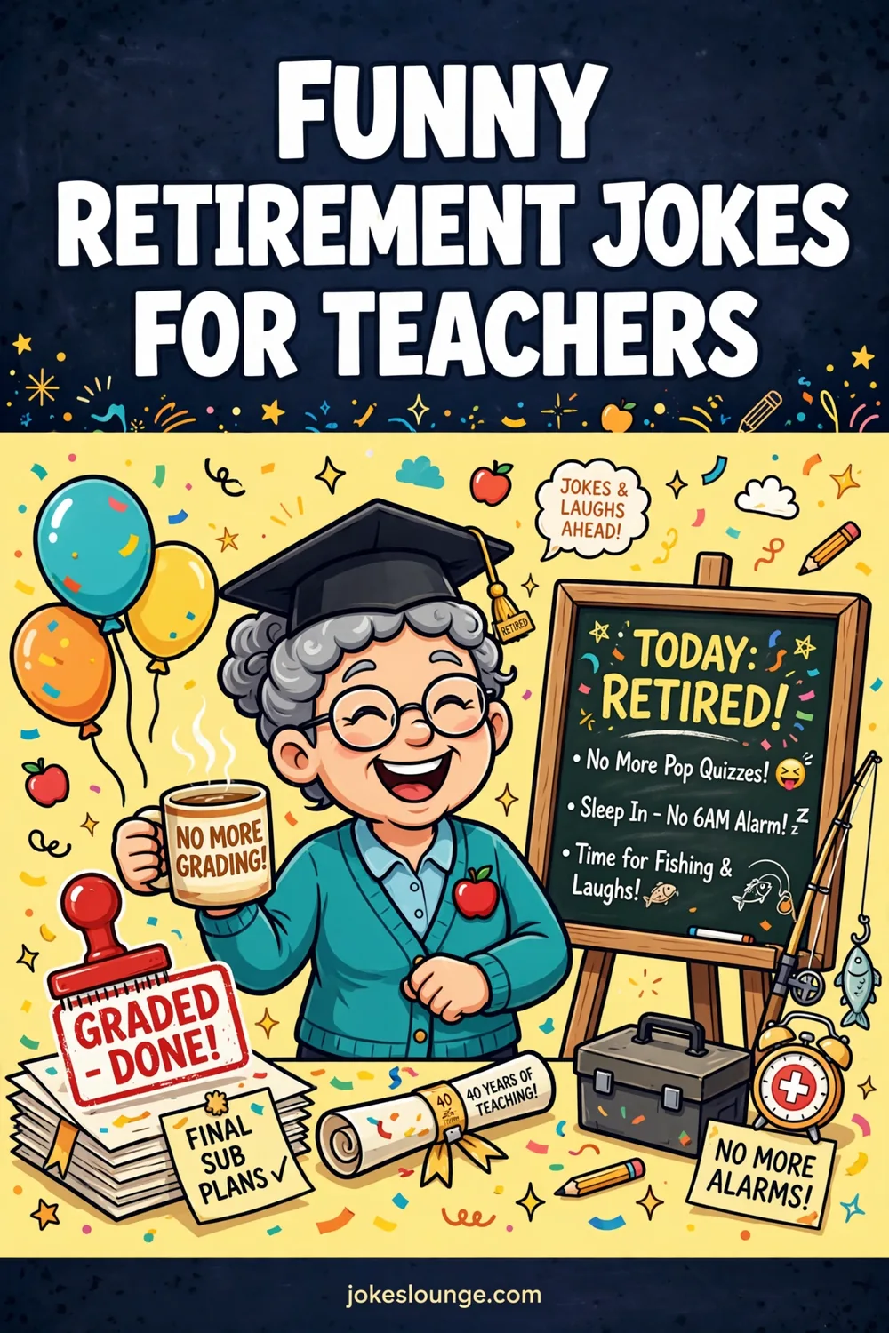 Funny Retirement Jokes For Teachers - funny illustration