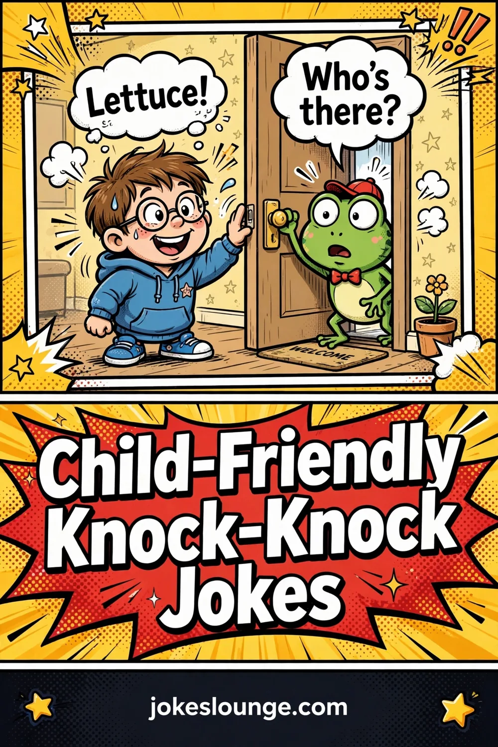 Child-Friendly Knock-Knock Jokes - funny illustration