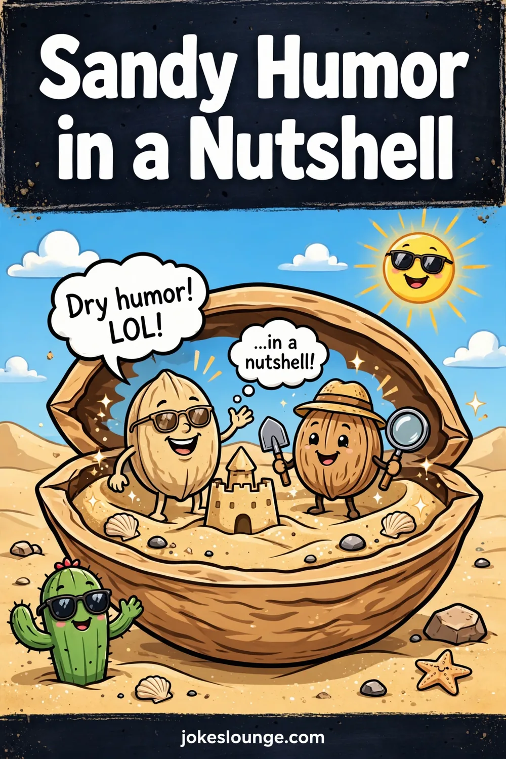 Sandy Humor in a Nutshell - funny illustration