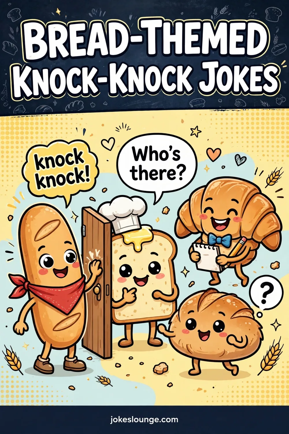 Bread-Themed Knock-Knock Jokes - funny illustration