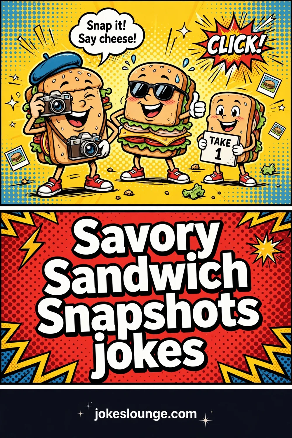 Savory Sandwich Snapshots jokes - funny illustration