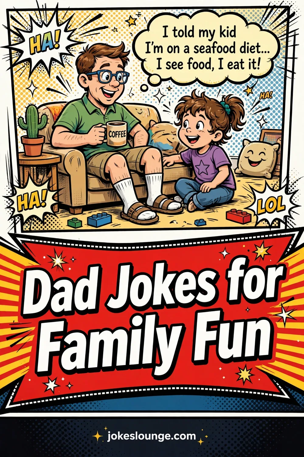 Dad Jokes for Family Fun - funny illustration