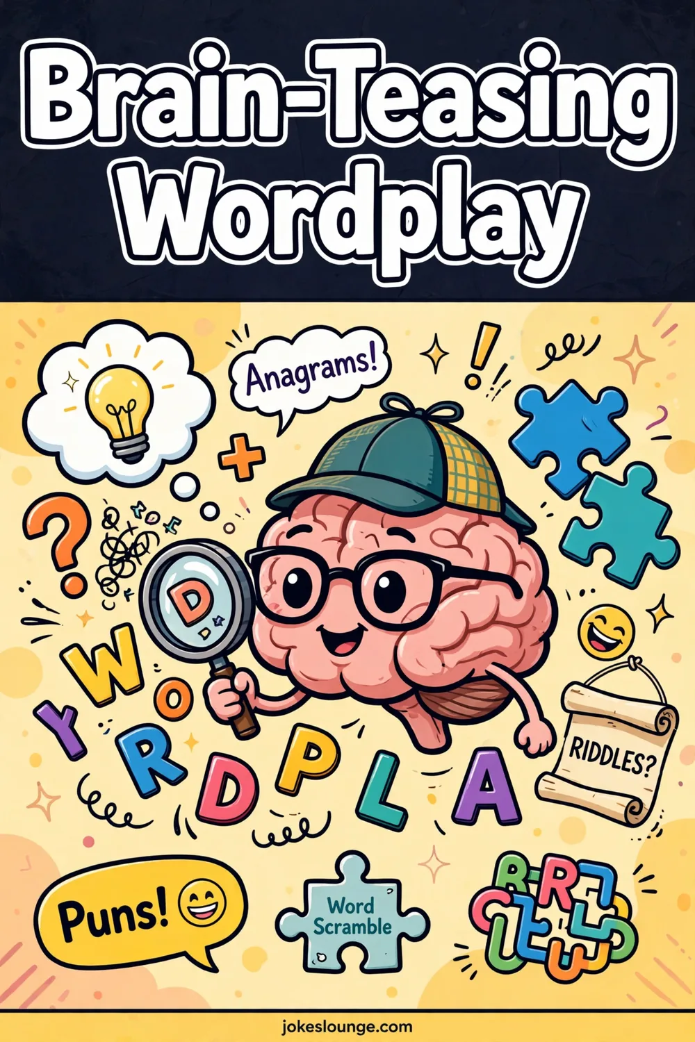 Brain-Teasing Wordplay - funny illustration