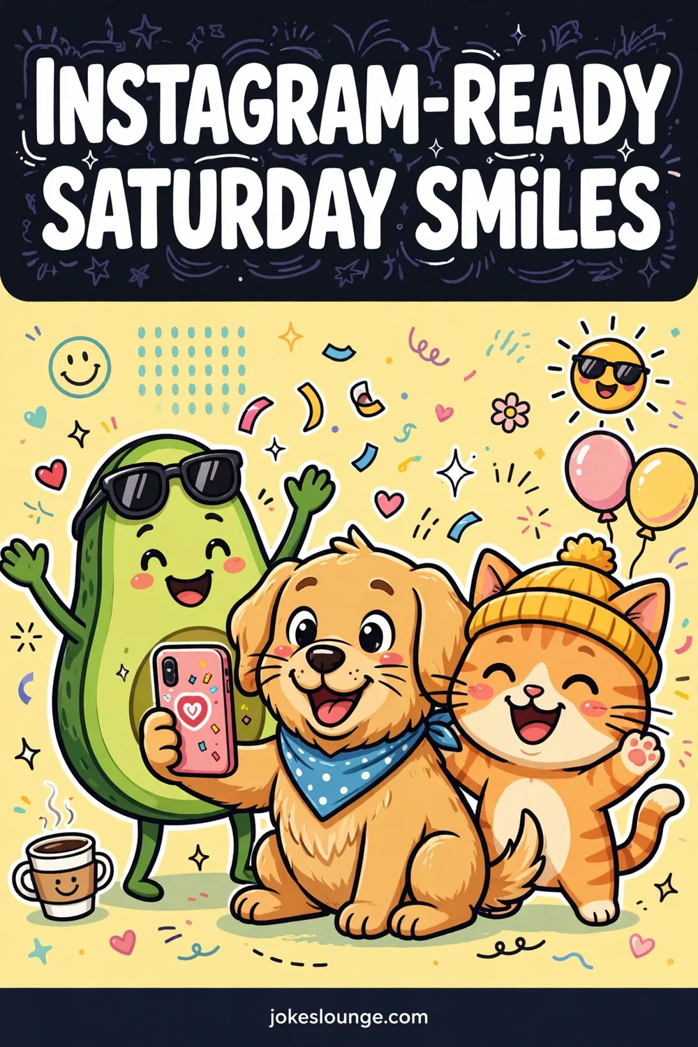 Instagram-Ready Saturday Smiles - funny illustration