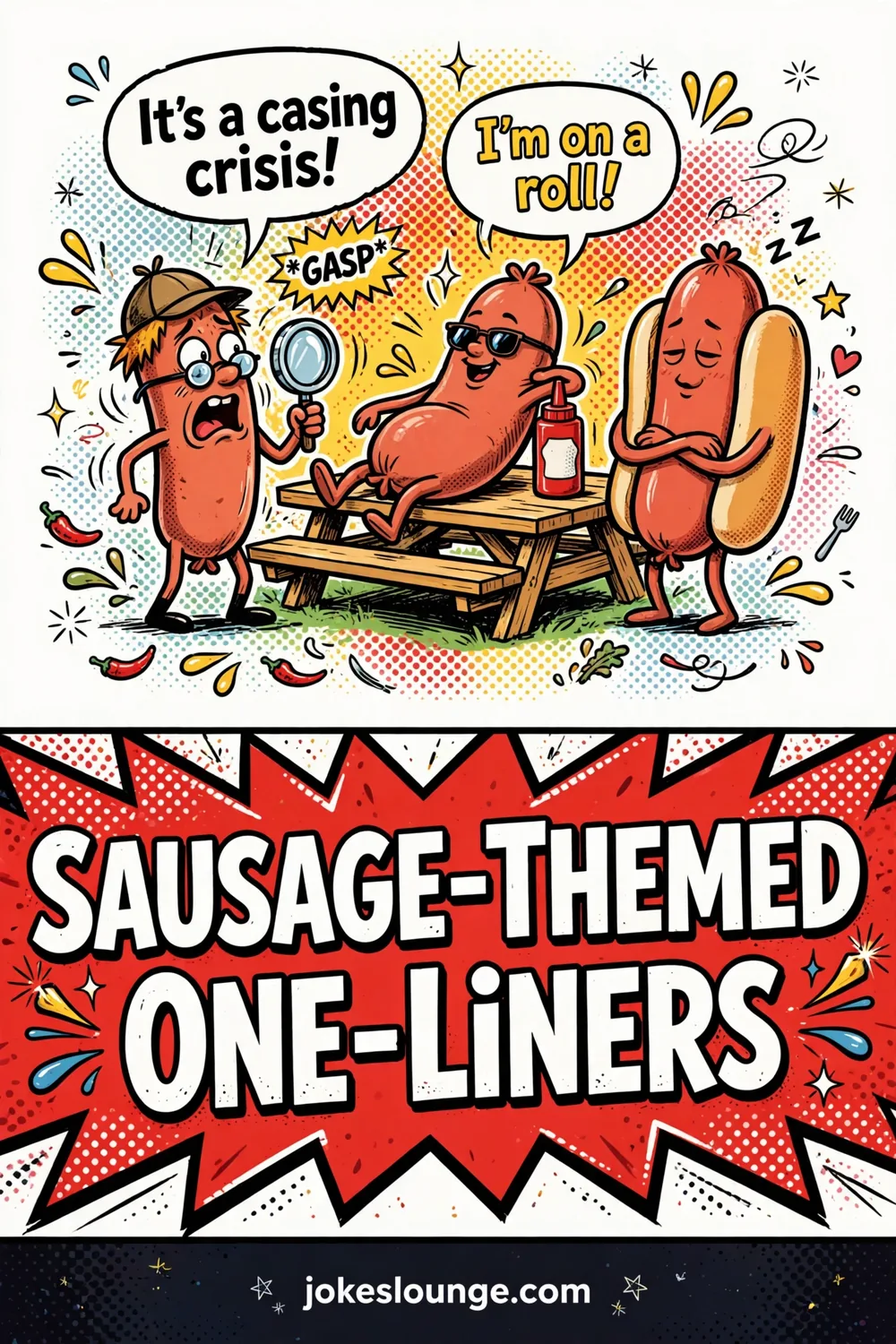 Sausage-Themed One-Liners - funny illustration