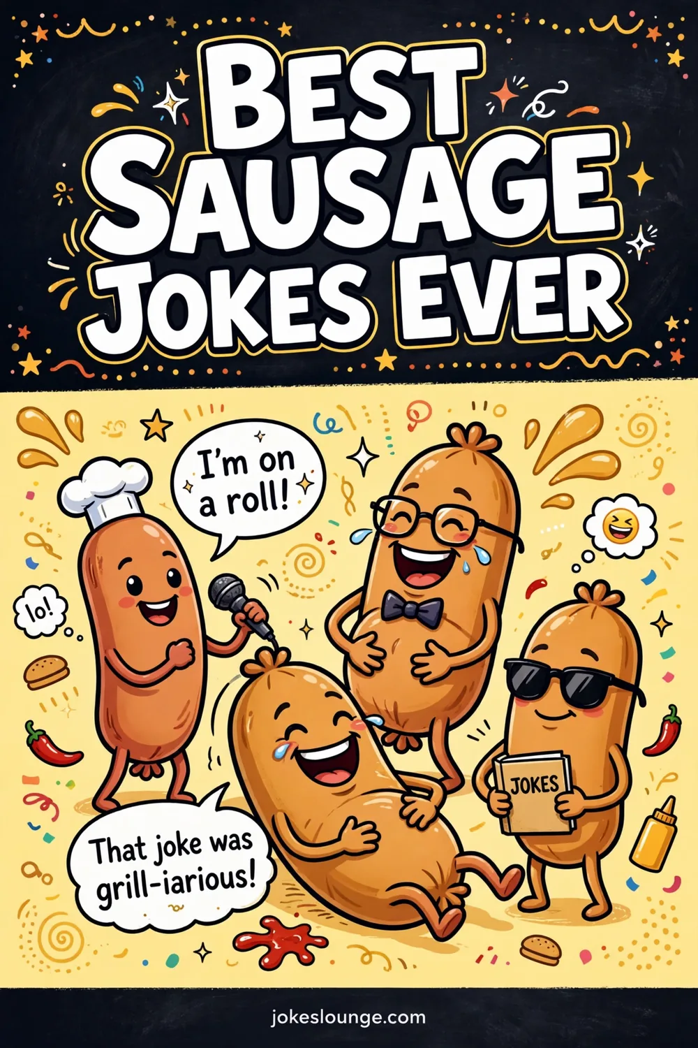 Best Sausage Jokes Ever - funny illustration
