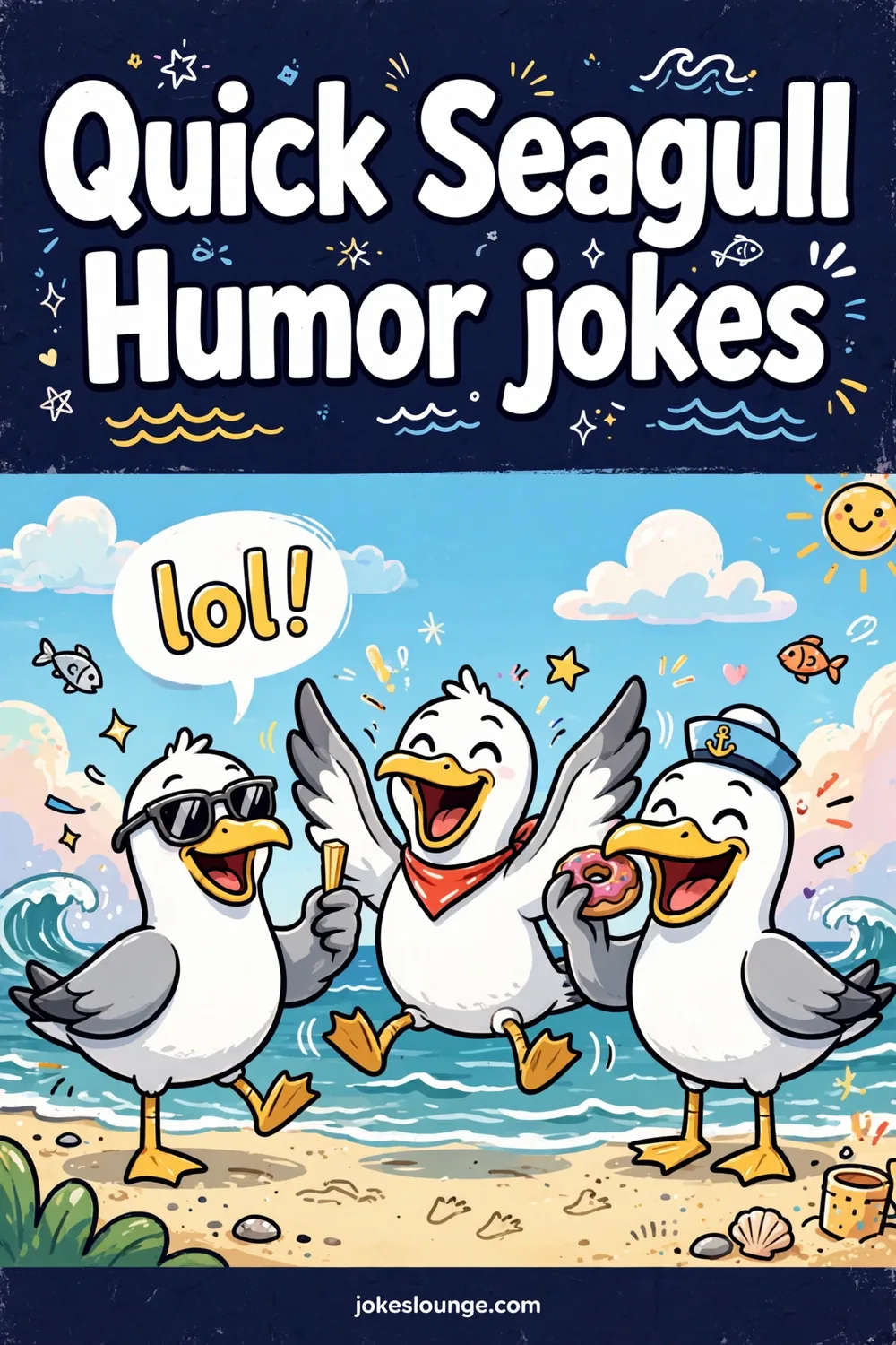 Quick Seagull Humor jokes - funny illustration