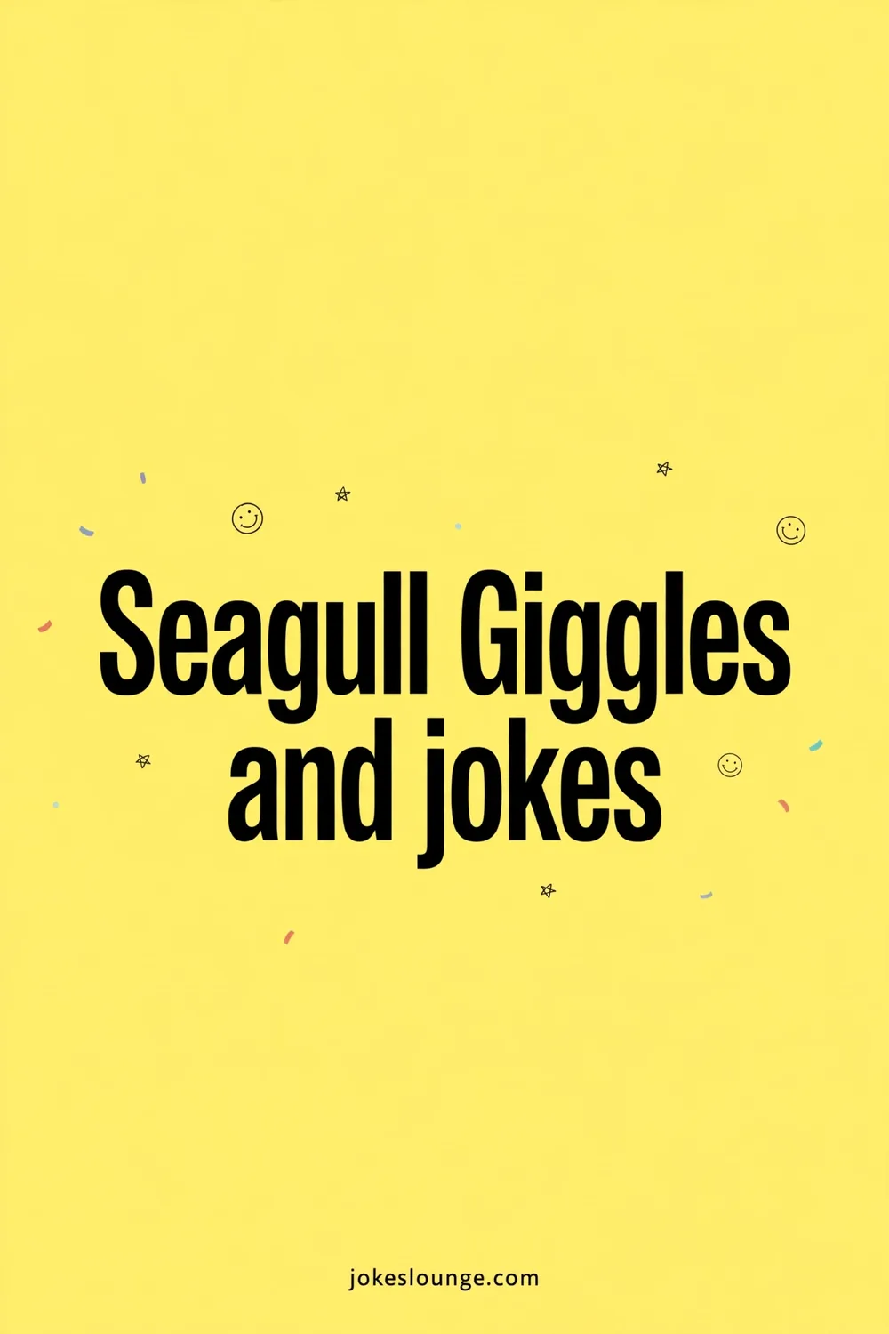 Seagull Giggles and jokes - funny illustration