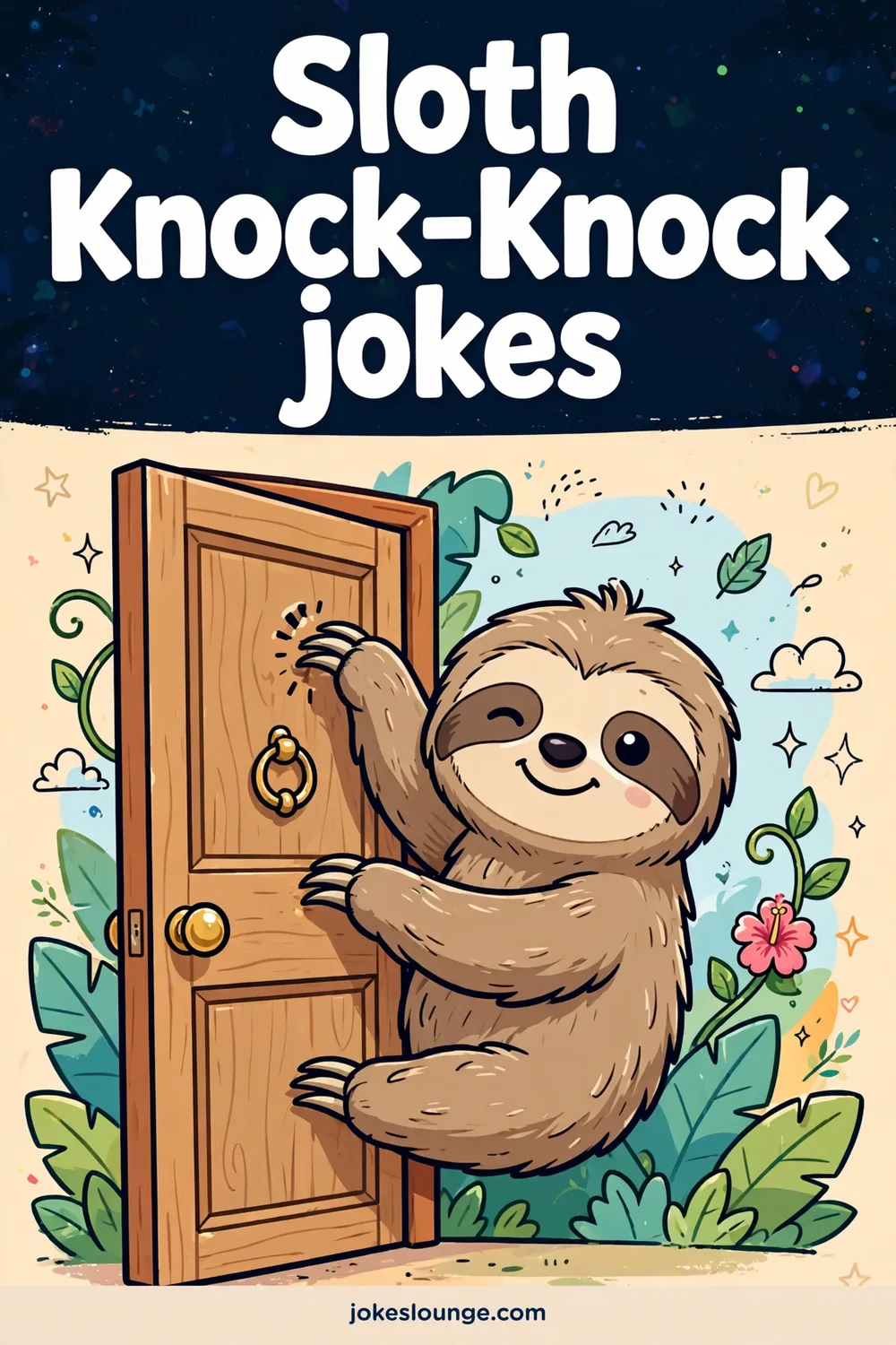 Sloth Riddles for Fun - funny illustration