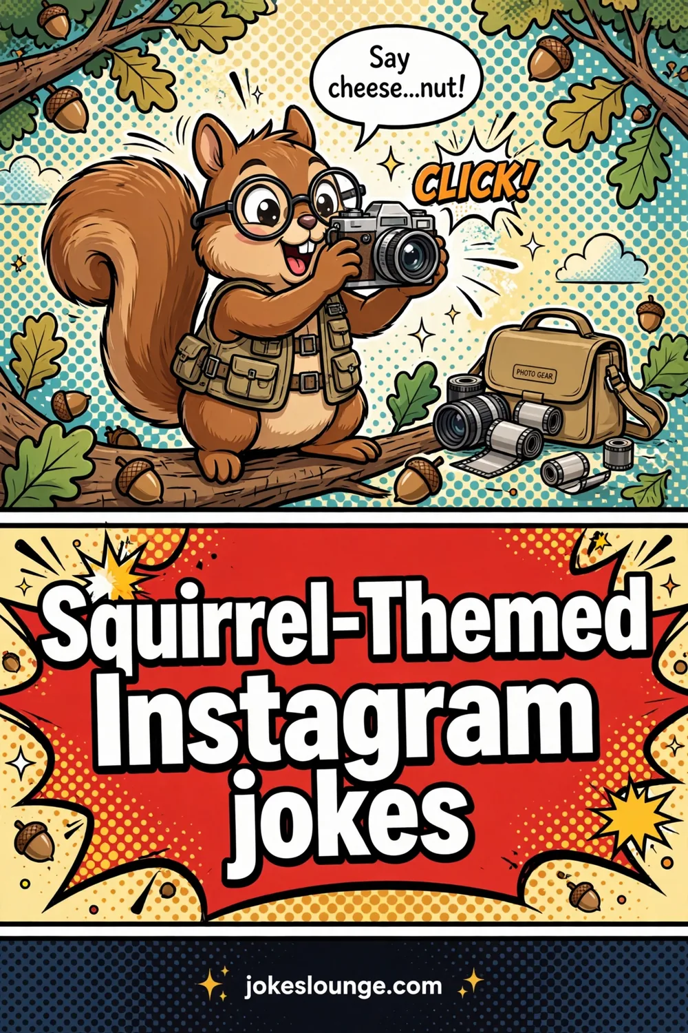 Squirrel Laughs and Giggles - funny illustration
