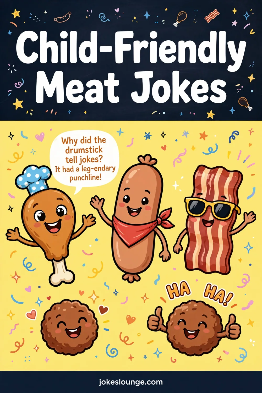Child-Friendly Meat Jokes - funny illustration
