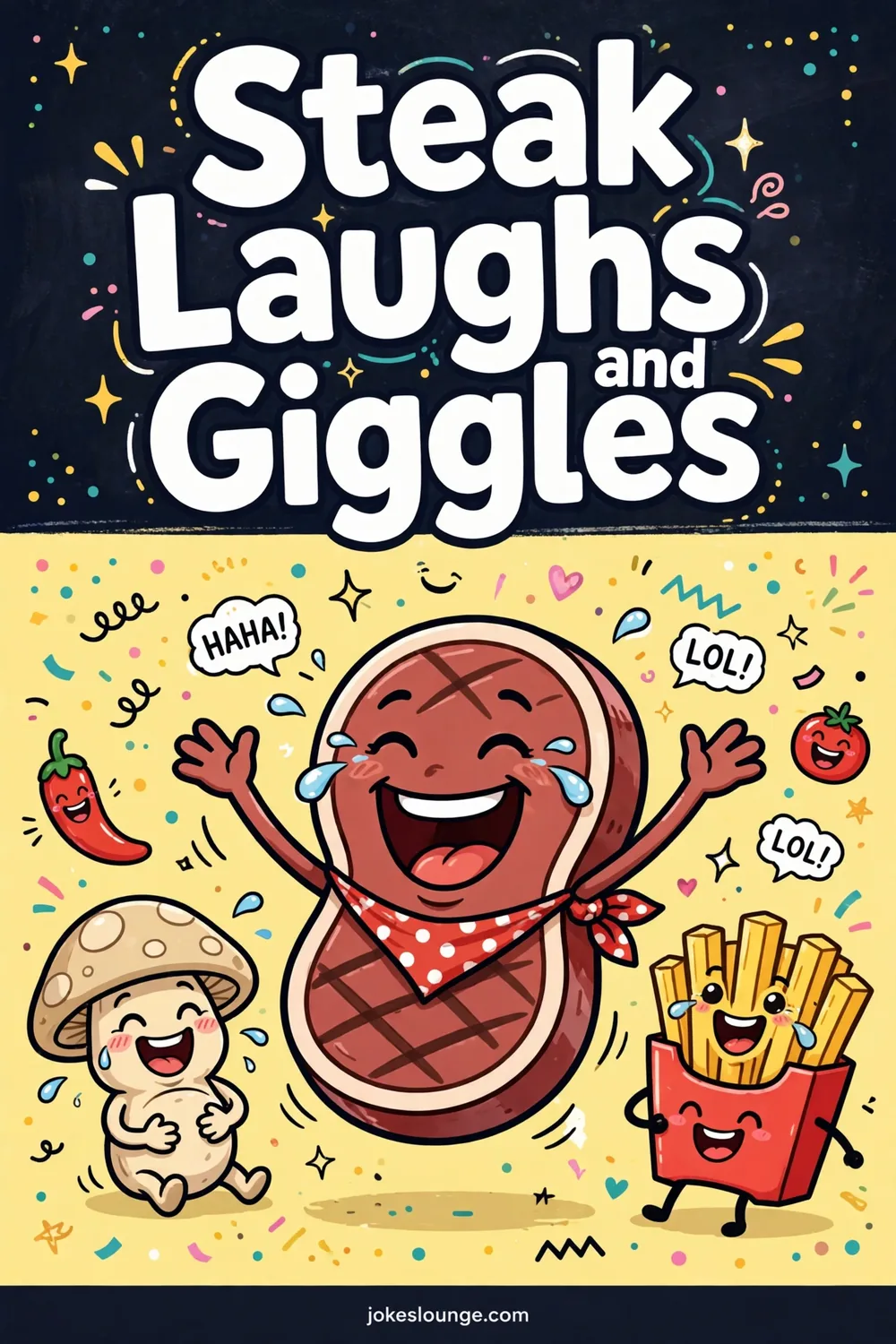 Steak Laughs and Giggles - funny illustration