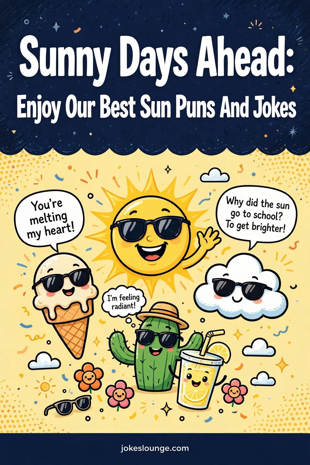 Sunny Days Ahead: Enjoy Our Best Sun Puns And Jokes! - funny illustration