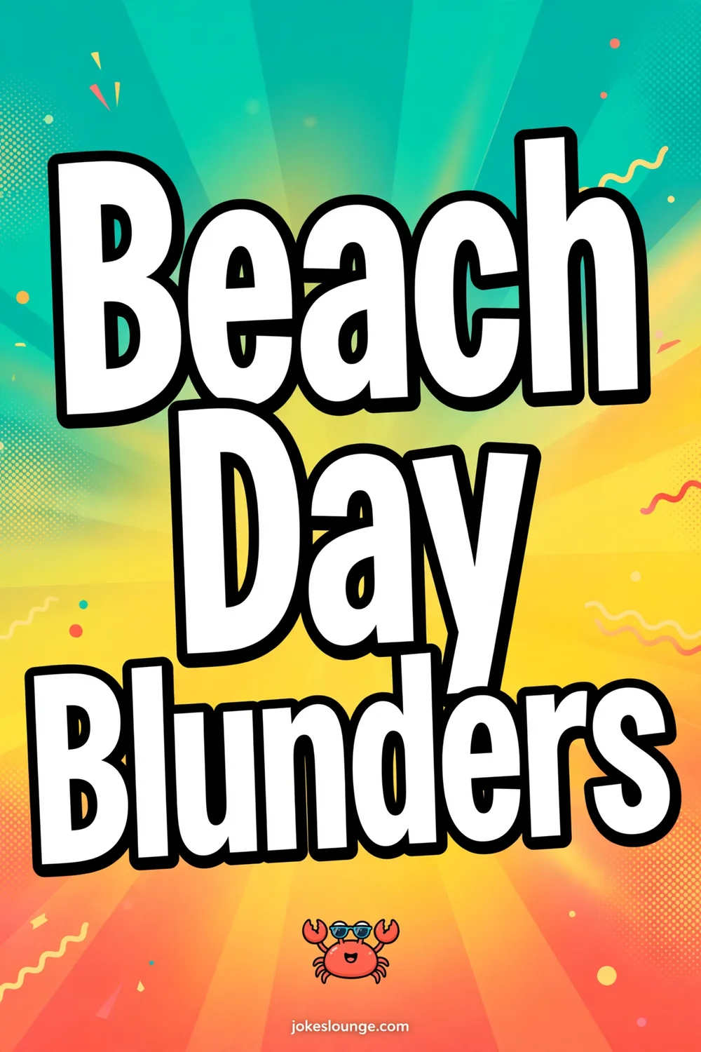 Beach Day Blunders - funny illustration