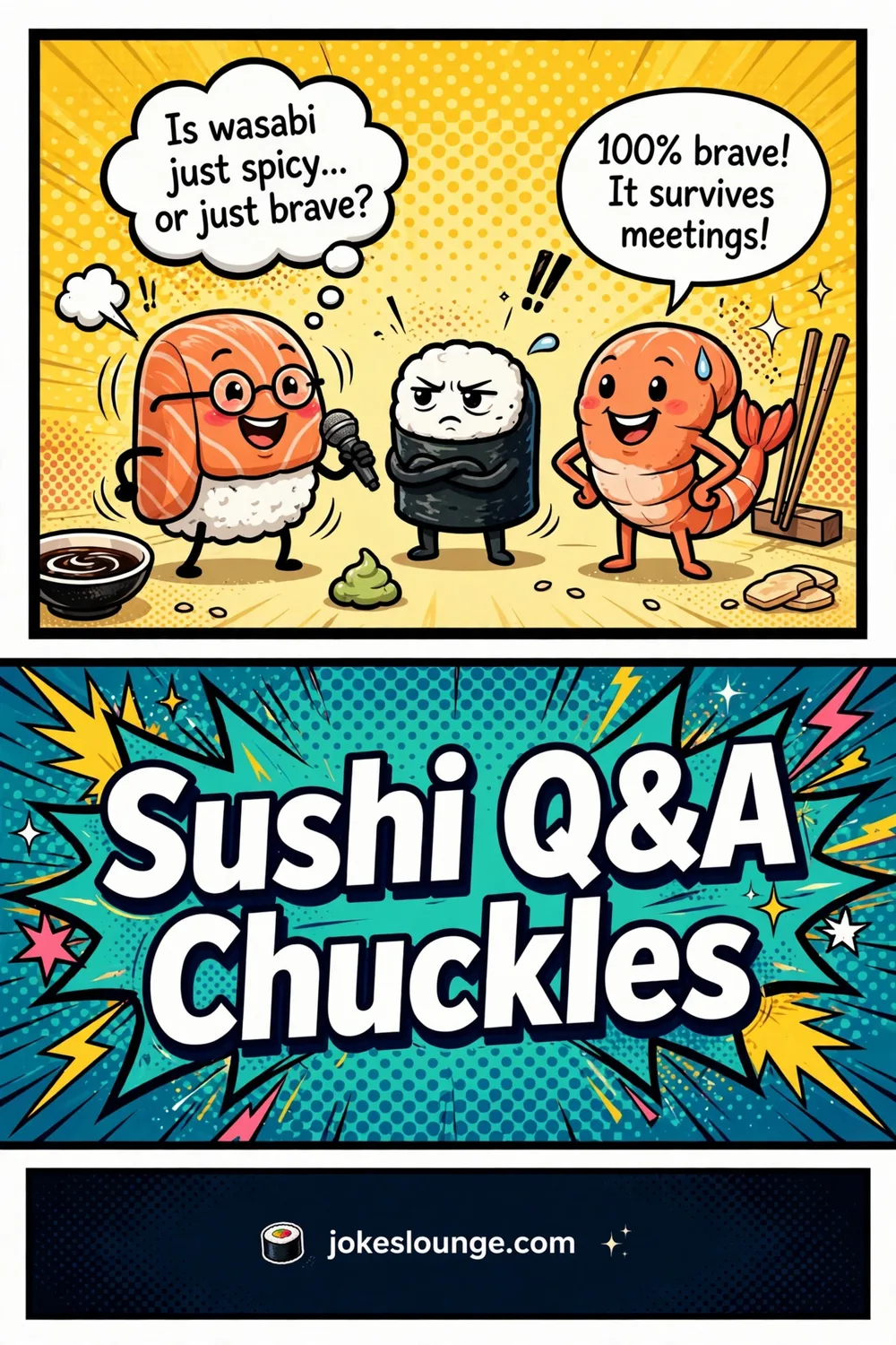 Sushi Q&A Fun - funny illustration