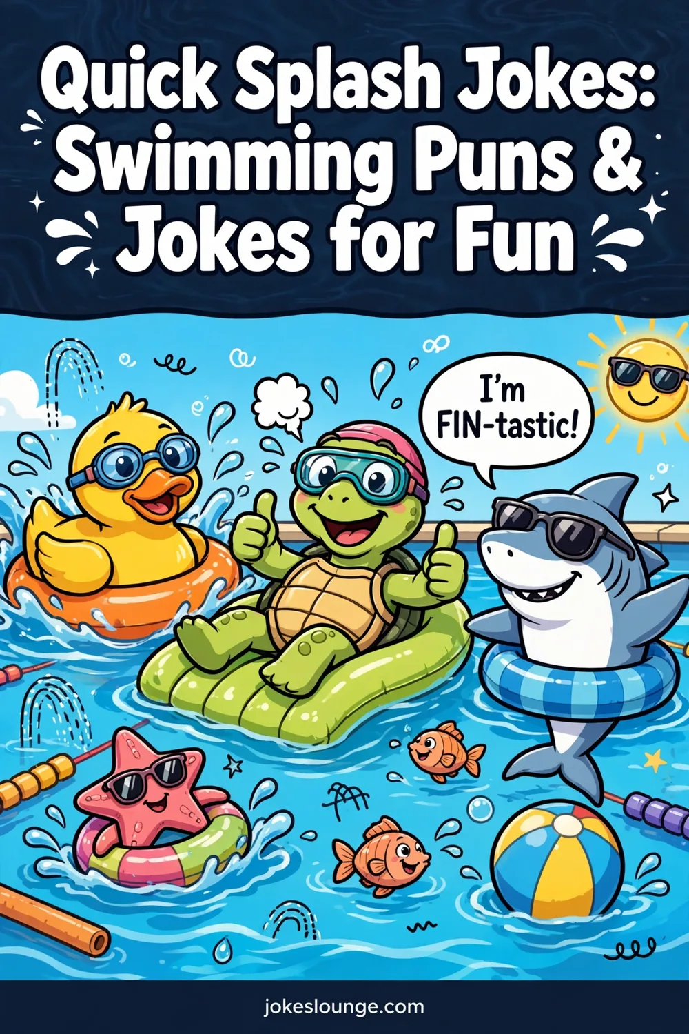 Quick Splash Jokes: Swimming Puns & Jokes for Fun - funny illustration