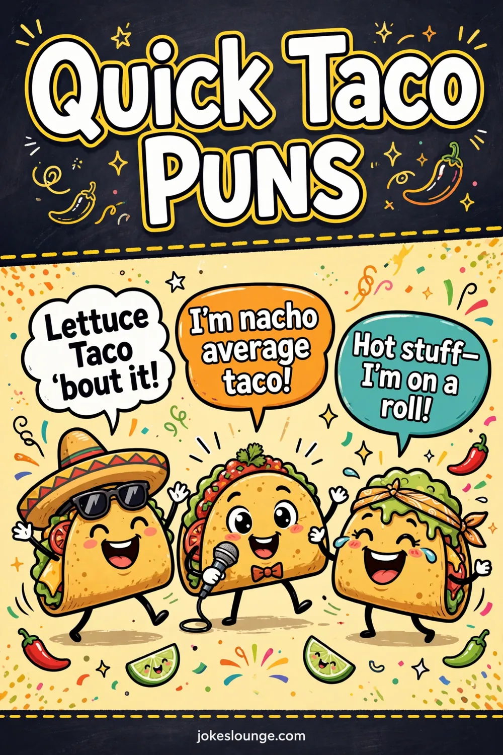 Quick Taco Puns - funny illustration
