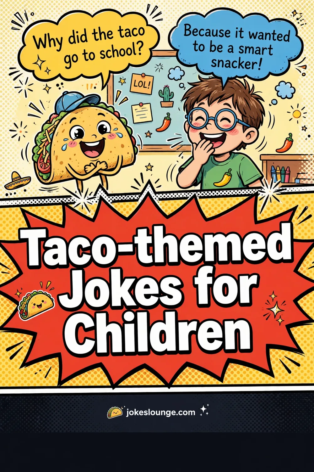 Taco-themed Jokes for Children - funny illustration
