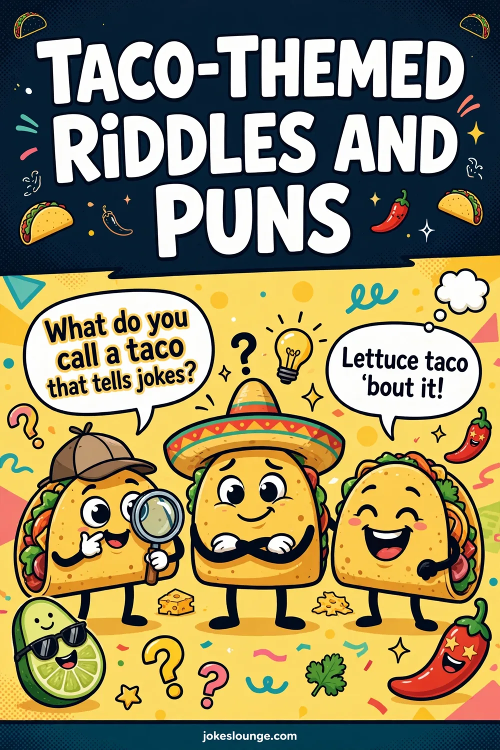 Taco-Themed Riddles and Puns - funny illustration