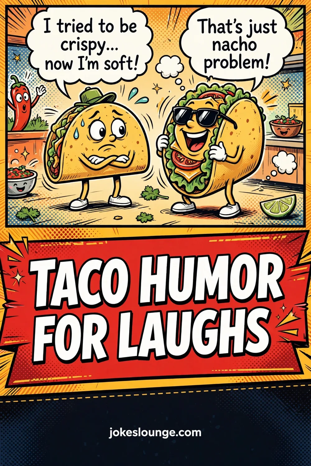 Taco Humor for Laughs - funny illustration