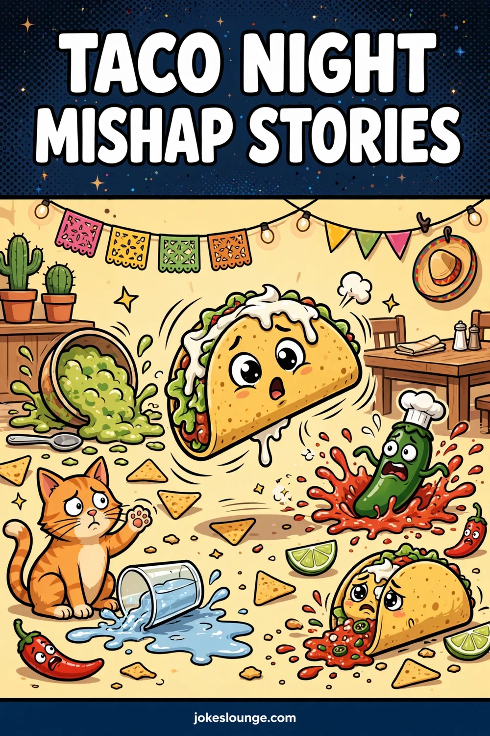 Taco Night Mishap Stories - funny illustration